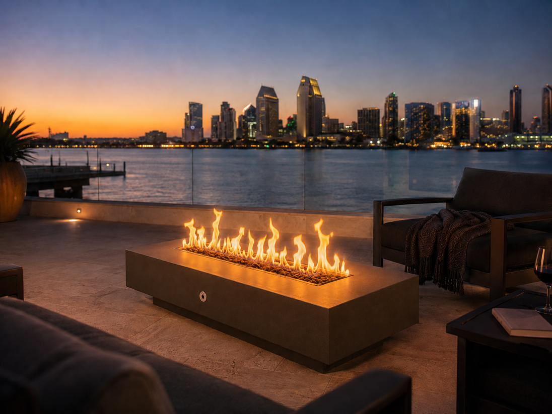 Coronado Fire Pit - Java, San Diego Bay sunset to blue hour