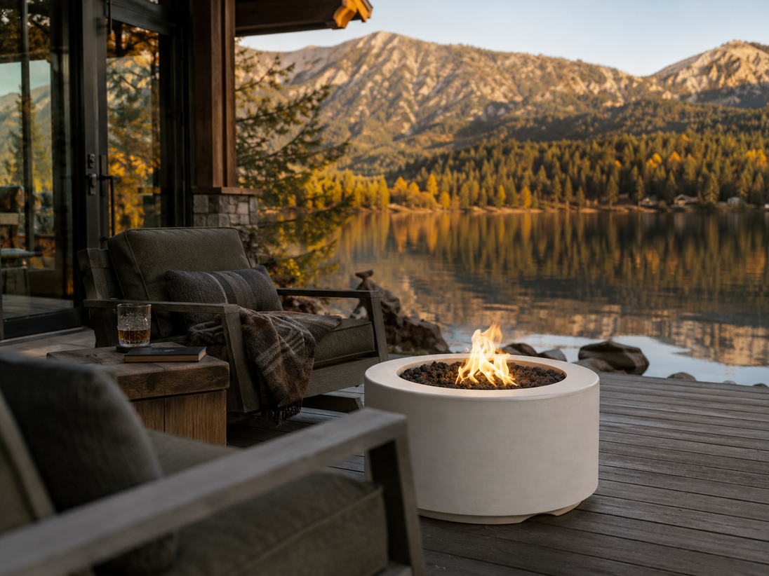 Florence Fire Pit - Pewter, Tahoe autumn lodge