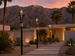 Gothic Fire Torch — Palm Springs pathway at dusk