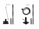 Gothic Fire Torch — In-Ground Kit components: Natural Gas and Liquid Propane configurations.