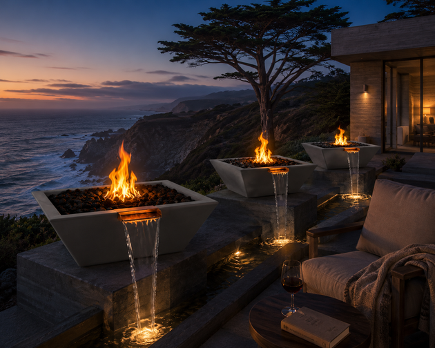 Maya Fire & Water Bowl - Natural Gray, Big Sur