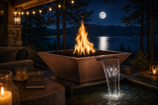 Maya Fire & Water Bowl - Hammered Copper, Lake Tahoe