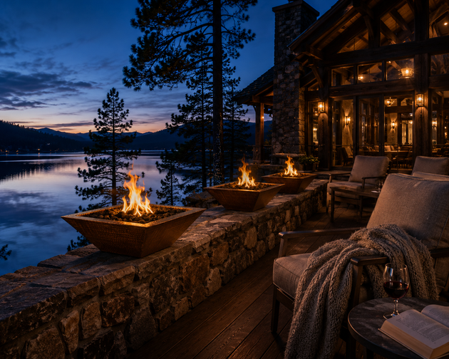 Maya Fire Bowl - Hammered Copper, Big Bear