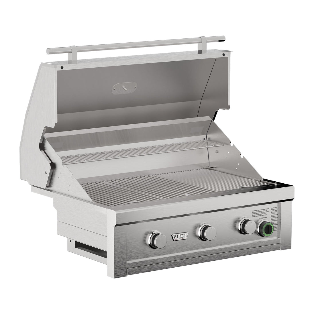 Commercial 36" Grill - overall cutout, open hood